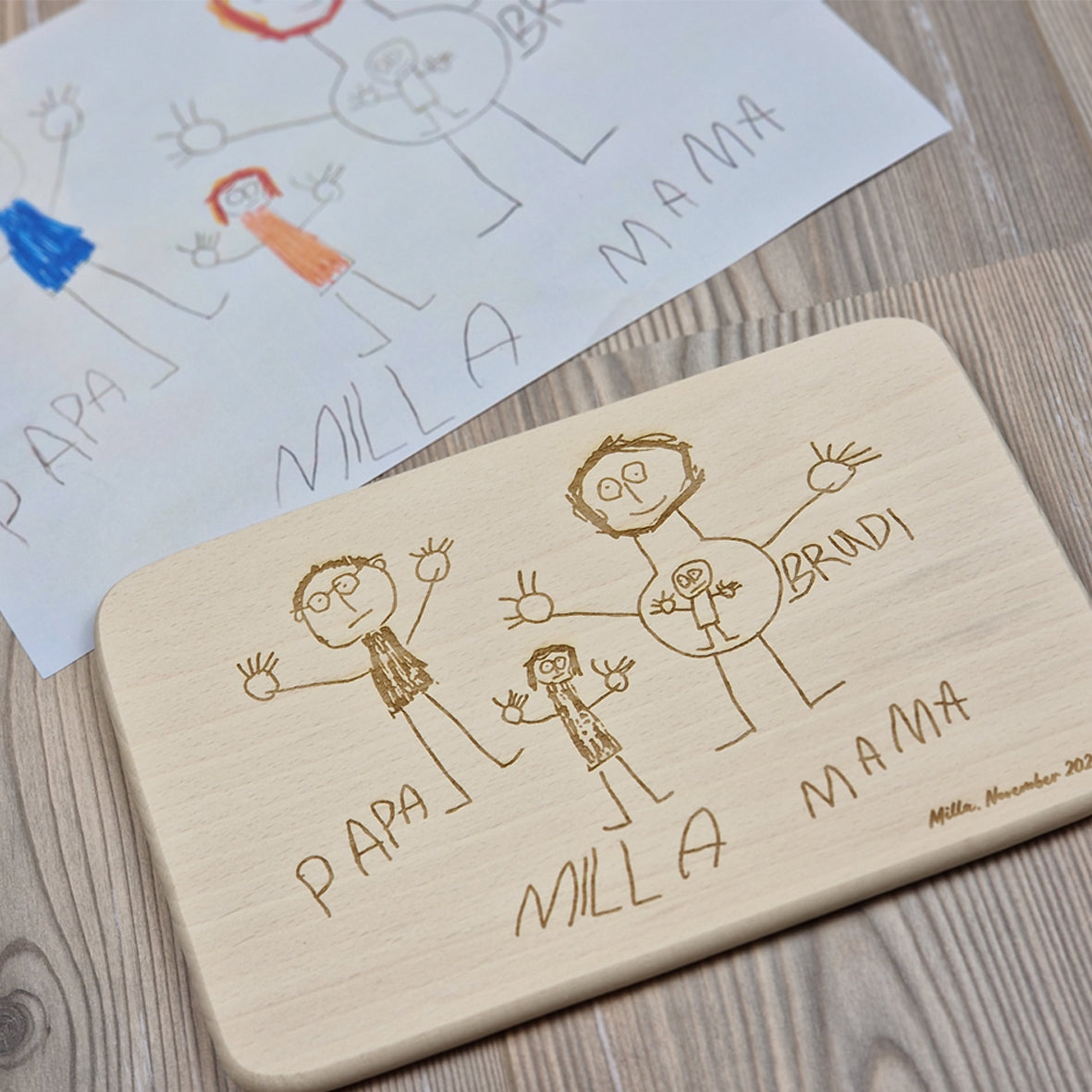 Kinderzeichnungen gravieren - Deisterwerke