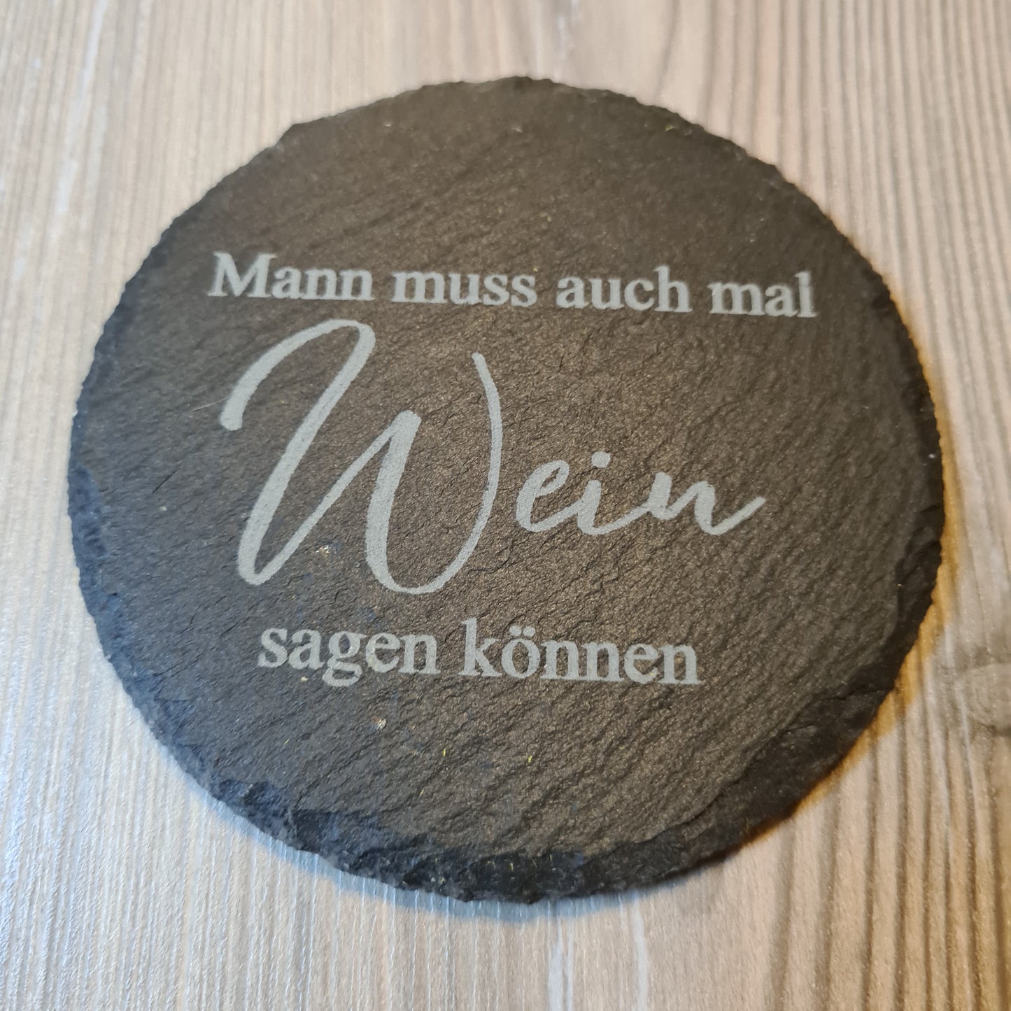 4er Set Schieferuntersetzer zum Thema Wein lustige Sprüche Geschenkidee Präsentkorb Gutschein für Weinprobe Geschenkidee für Weinliebhaber Detail4