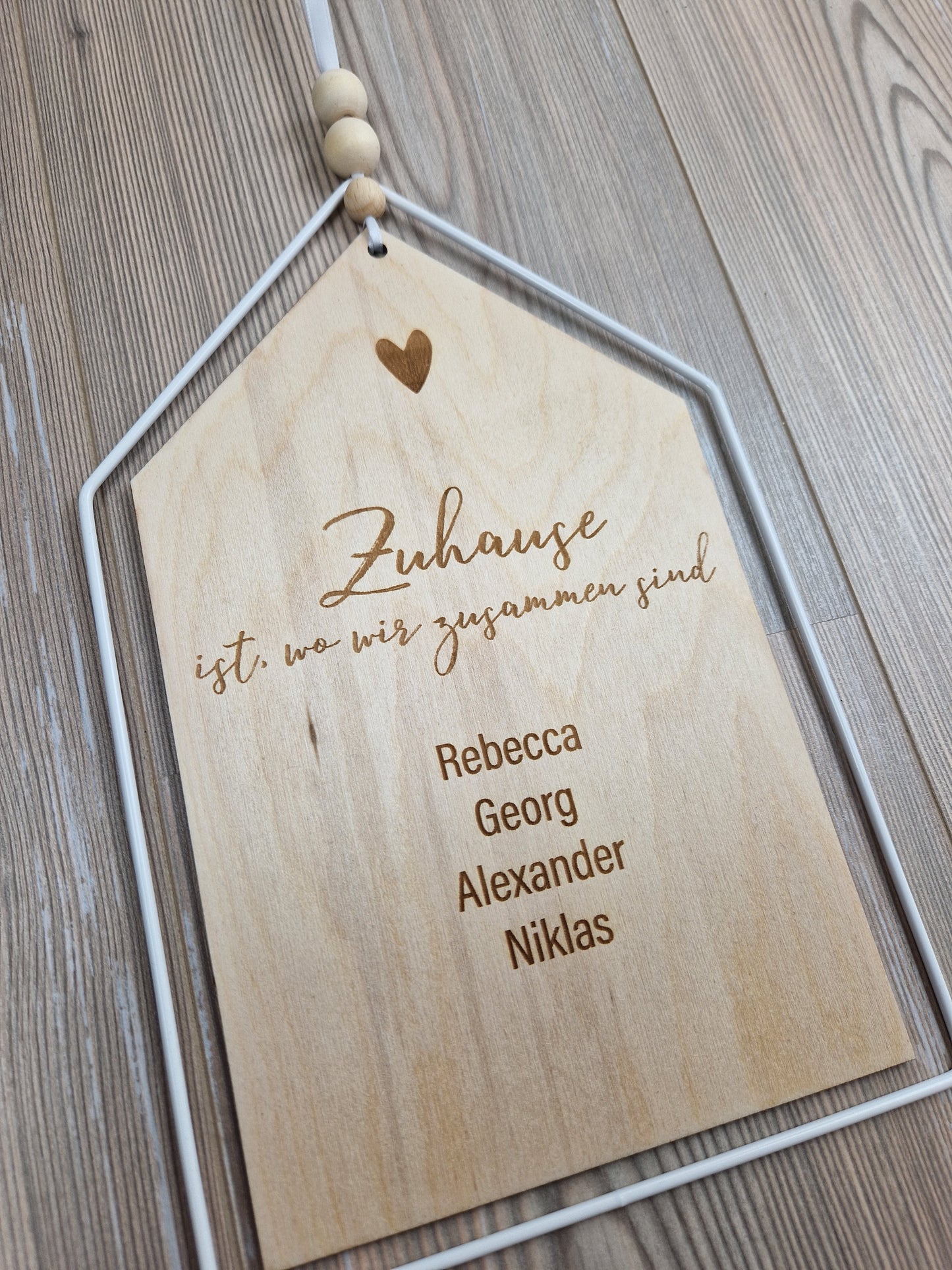 Dekoschild Haus - Familie - personalisiert - Deisterwerke