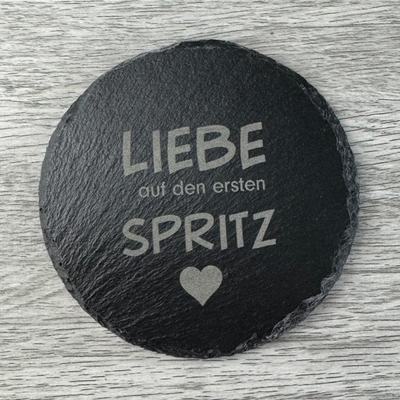 Motiv 1 Aperol-Sprüche auf Schieferuntersetzern - Liebe auf den ersten Spritz