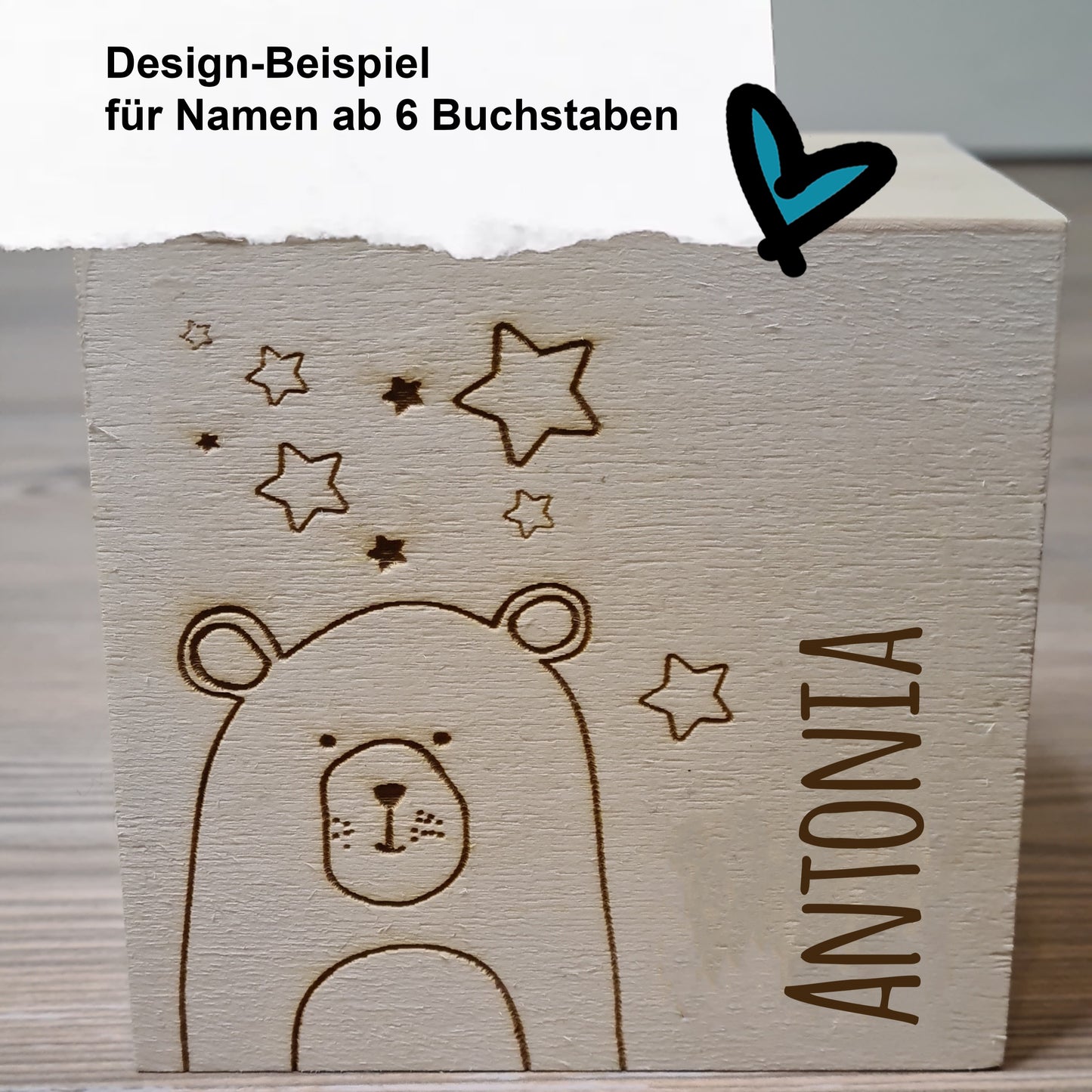 Spardose "Bär" - mit Name personalisiert
