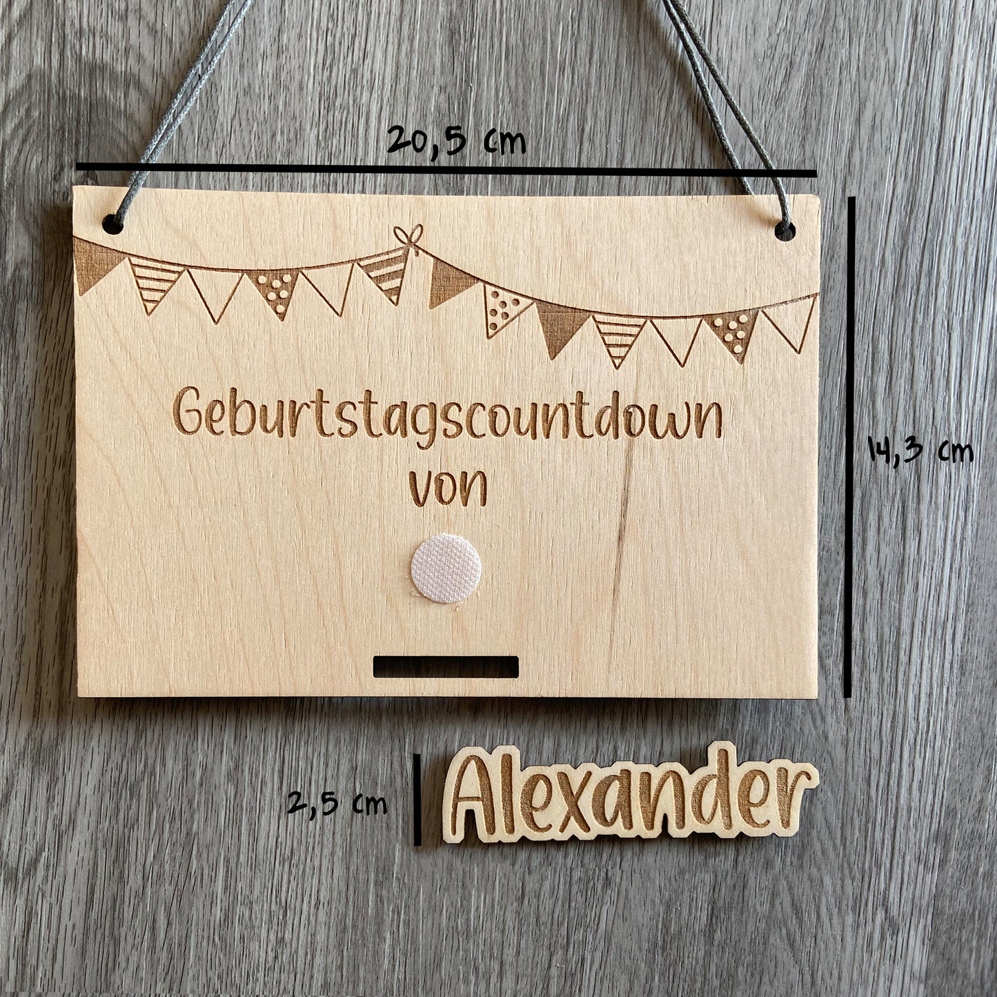Geburtstagscountdown - mit Namen personalisiert, Namen austauschbar - Deisterwerke