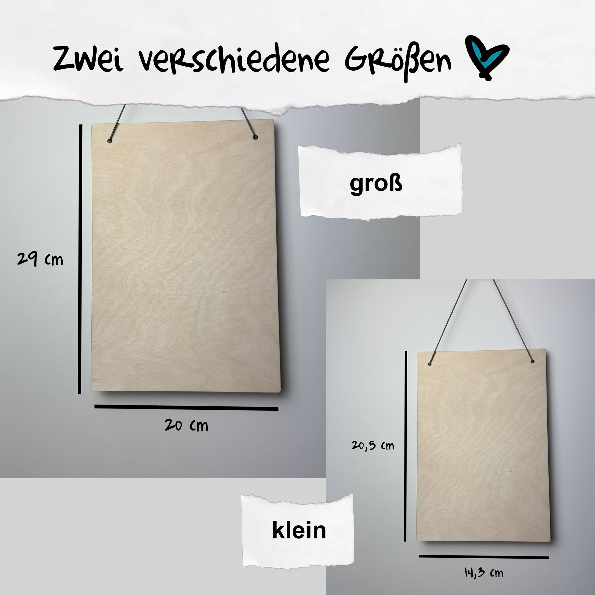 Holzschild Wunschdesign - Hochformat - Deisterwerke