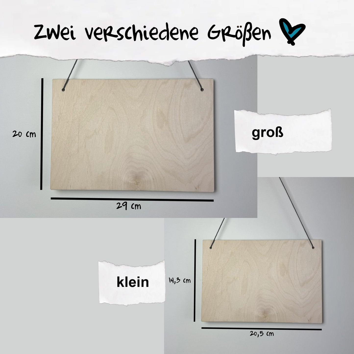 Holzschild Wunschdesign - Querformat