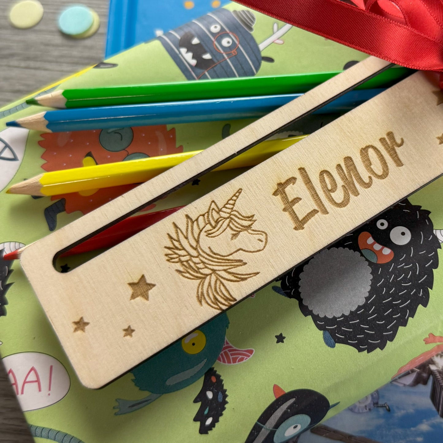 Lesehilfe personalisiert - Einhorn, Weltall