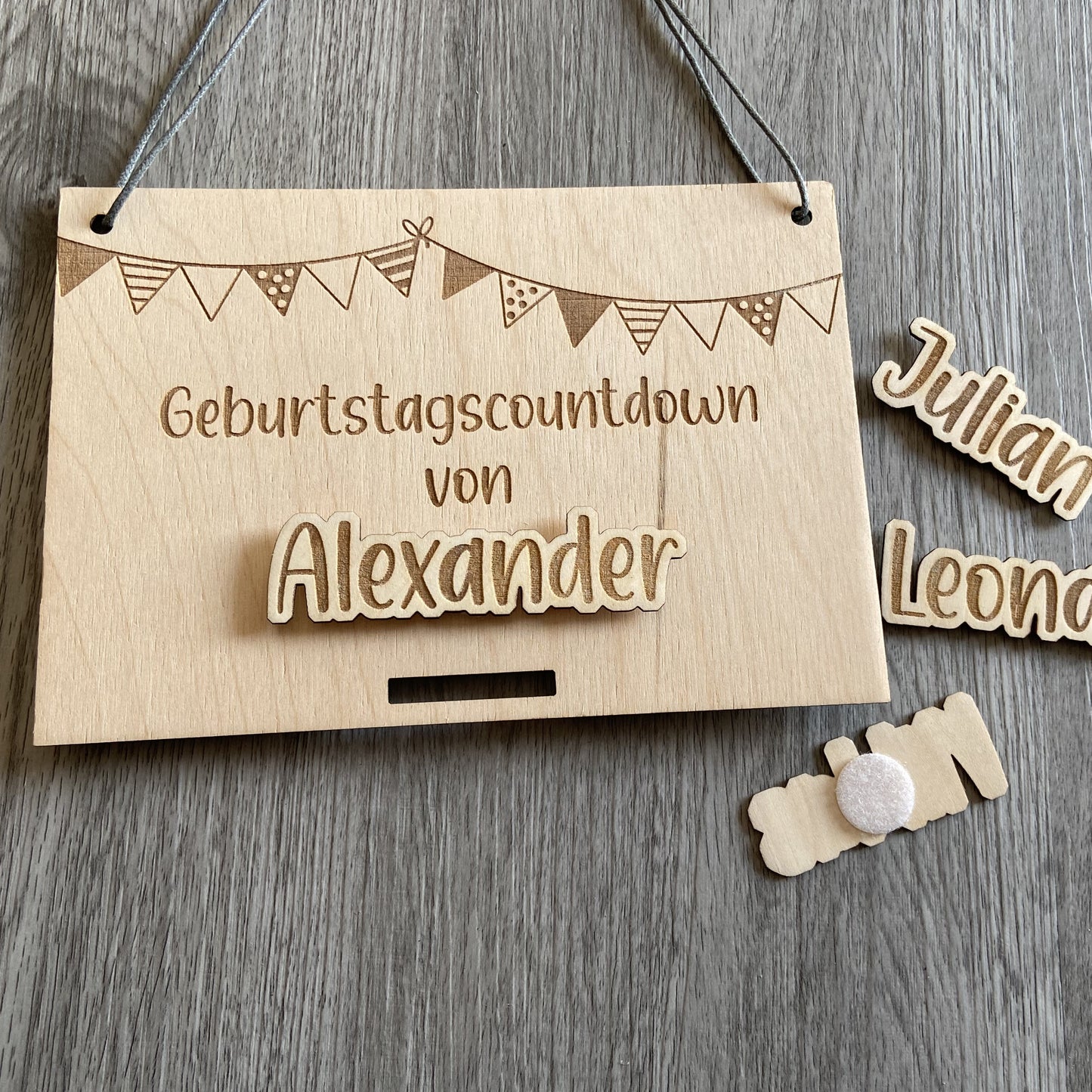 Geburtstagscountdown - mit Namen personalisiert, Namen austauschbar - Deisterwerke
