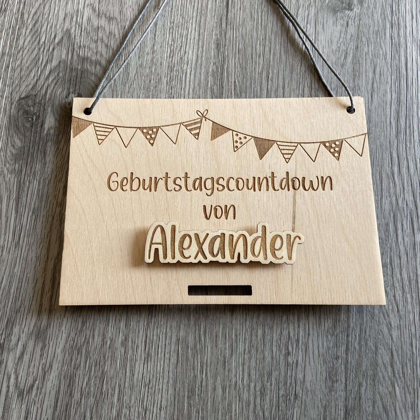 Geburtstagscountdown - mit Namen personalisiert, Namen austauschbar - Deisterwerke