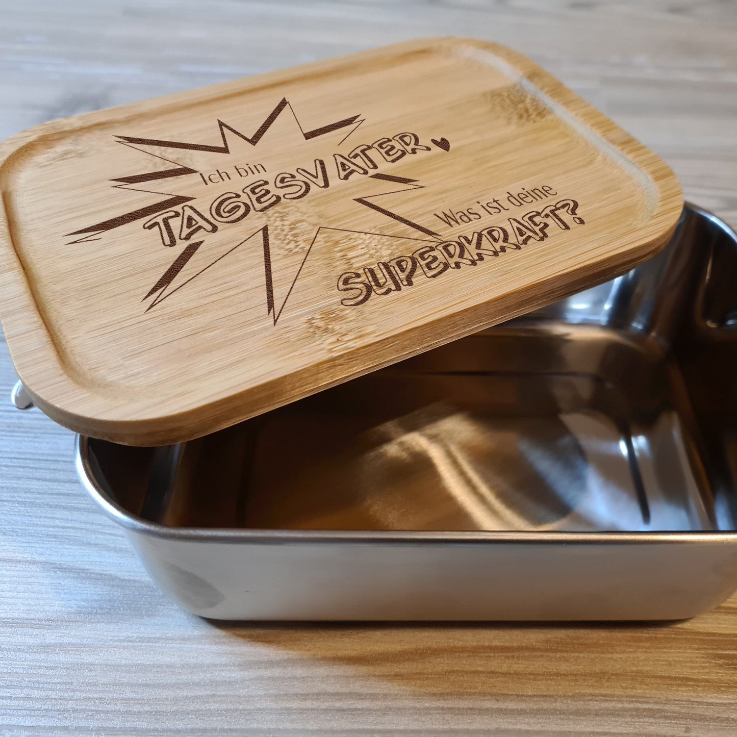 Brotdose Tagesvater Geschenkidee für Tagespflege - ich bin Tagesvater - was ist deine Superkraft - cooler Spruch der Wertschätzung zeigt