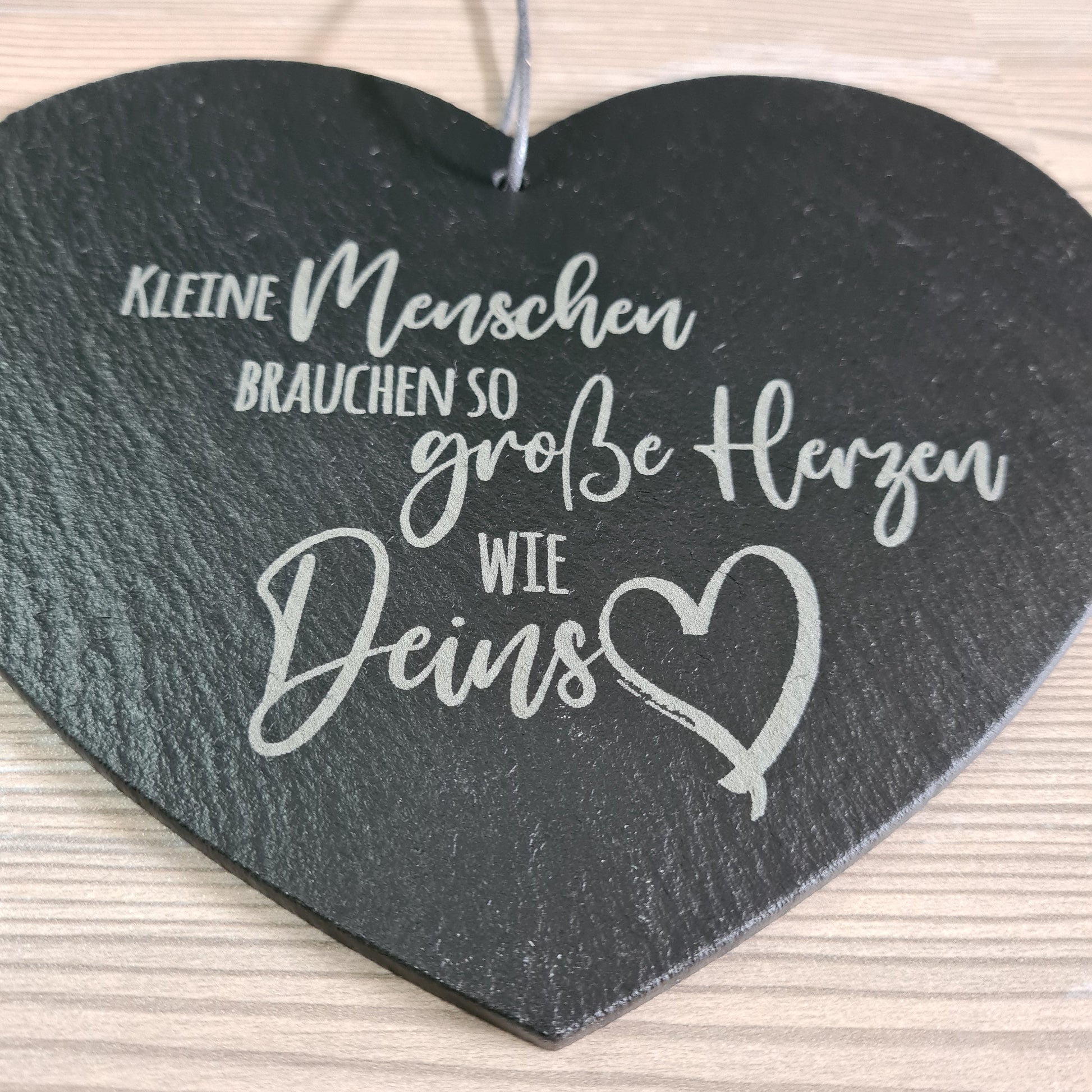 Schieferherz Abschied Tagesmutter/Tagesvater - inkl. Original-Handabdruck des Kindes - Deisterwerke