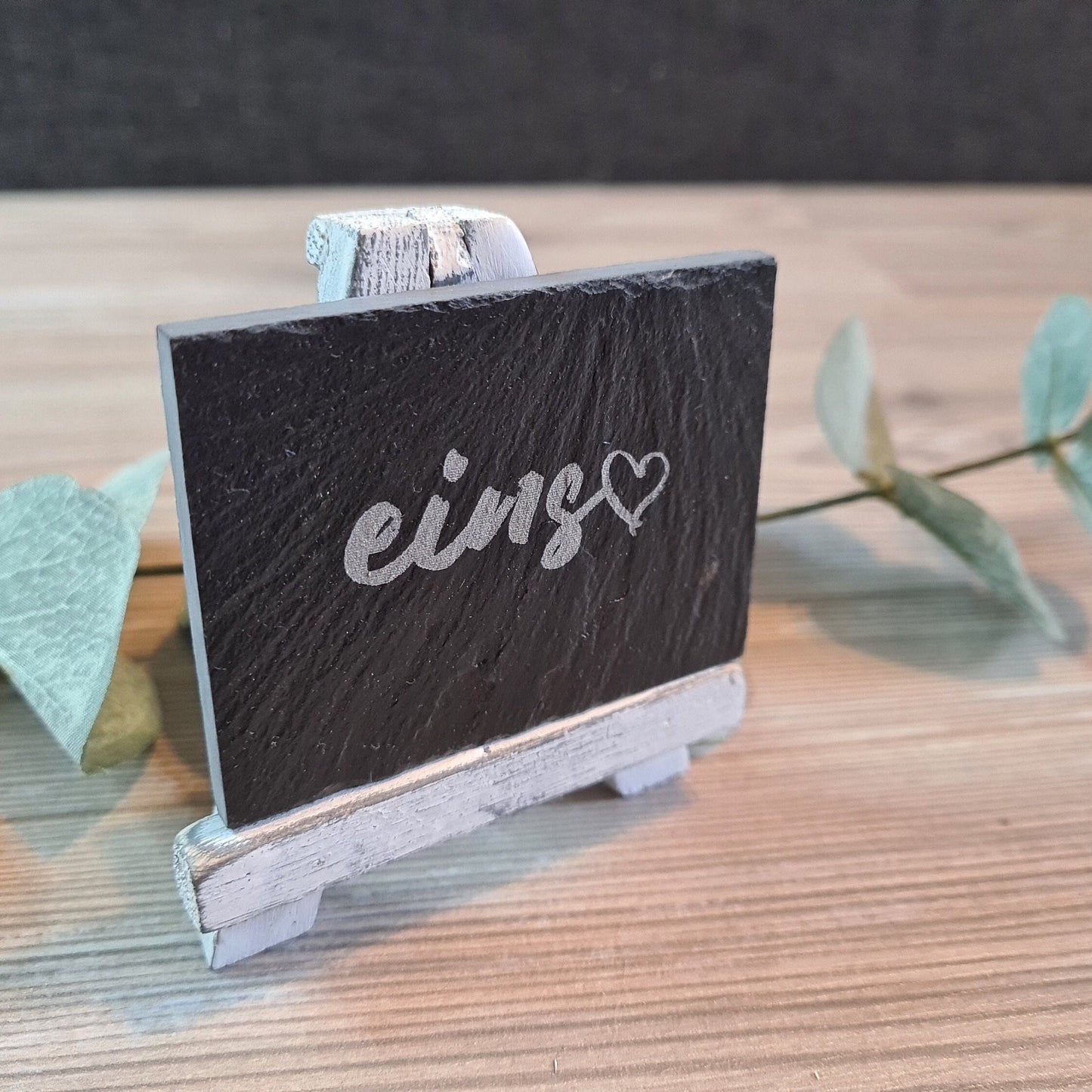 Ministaffelei mit Schiefertafel - personalisierbar - Deisterwerke