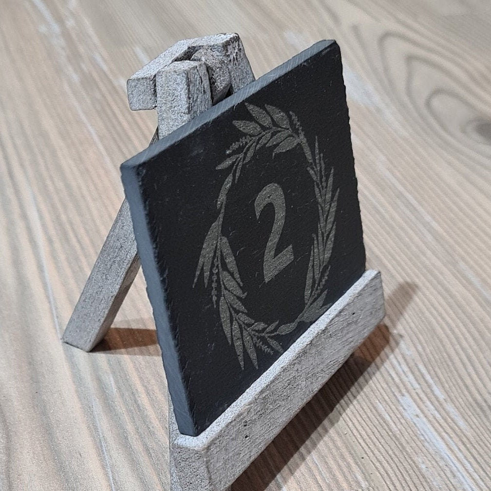 Ministaffelei mit Schiefertafel - personalisierbar - Deisterwerke