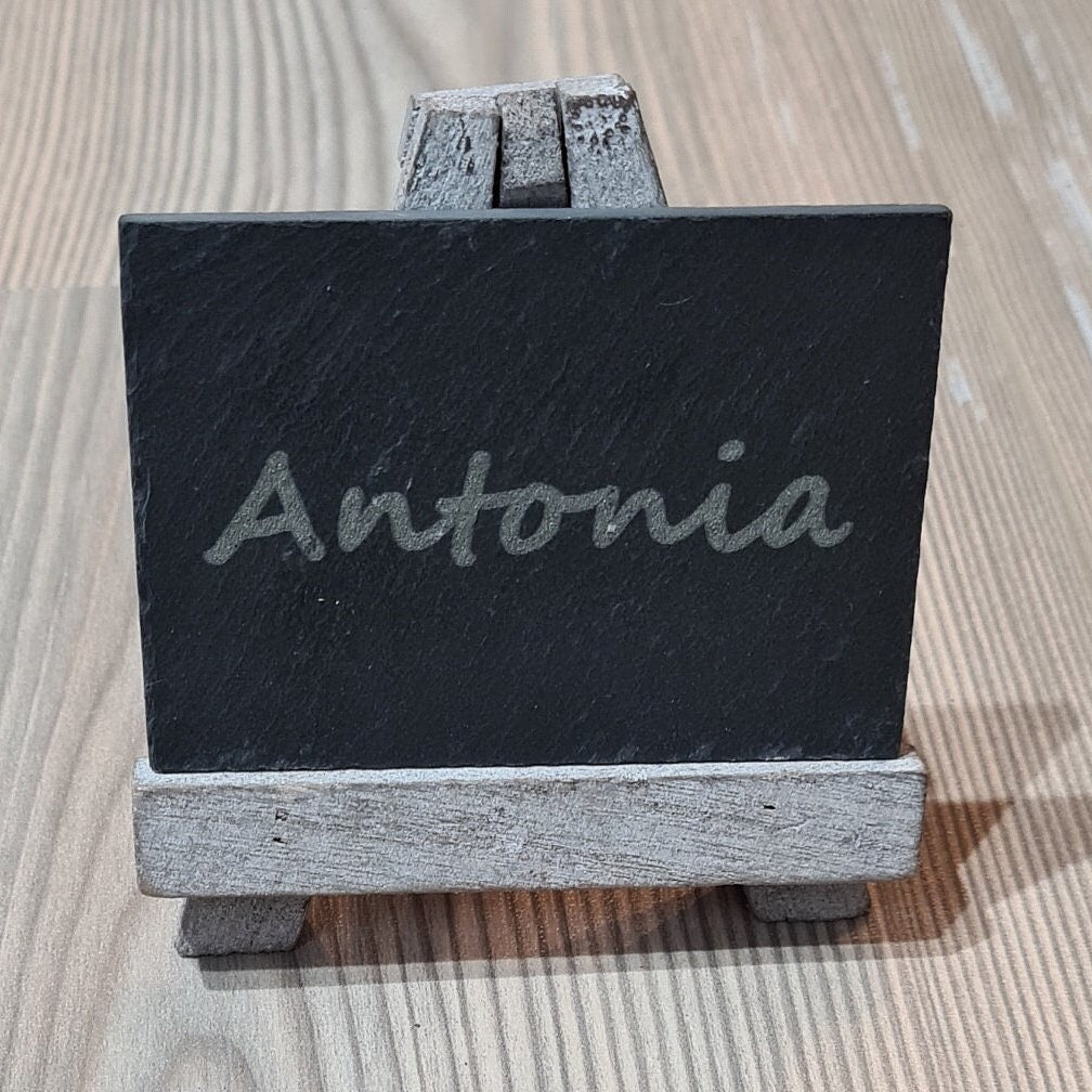 Ministaffelei mit Schiefertafel - personalisierbar - Deisterwerke