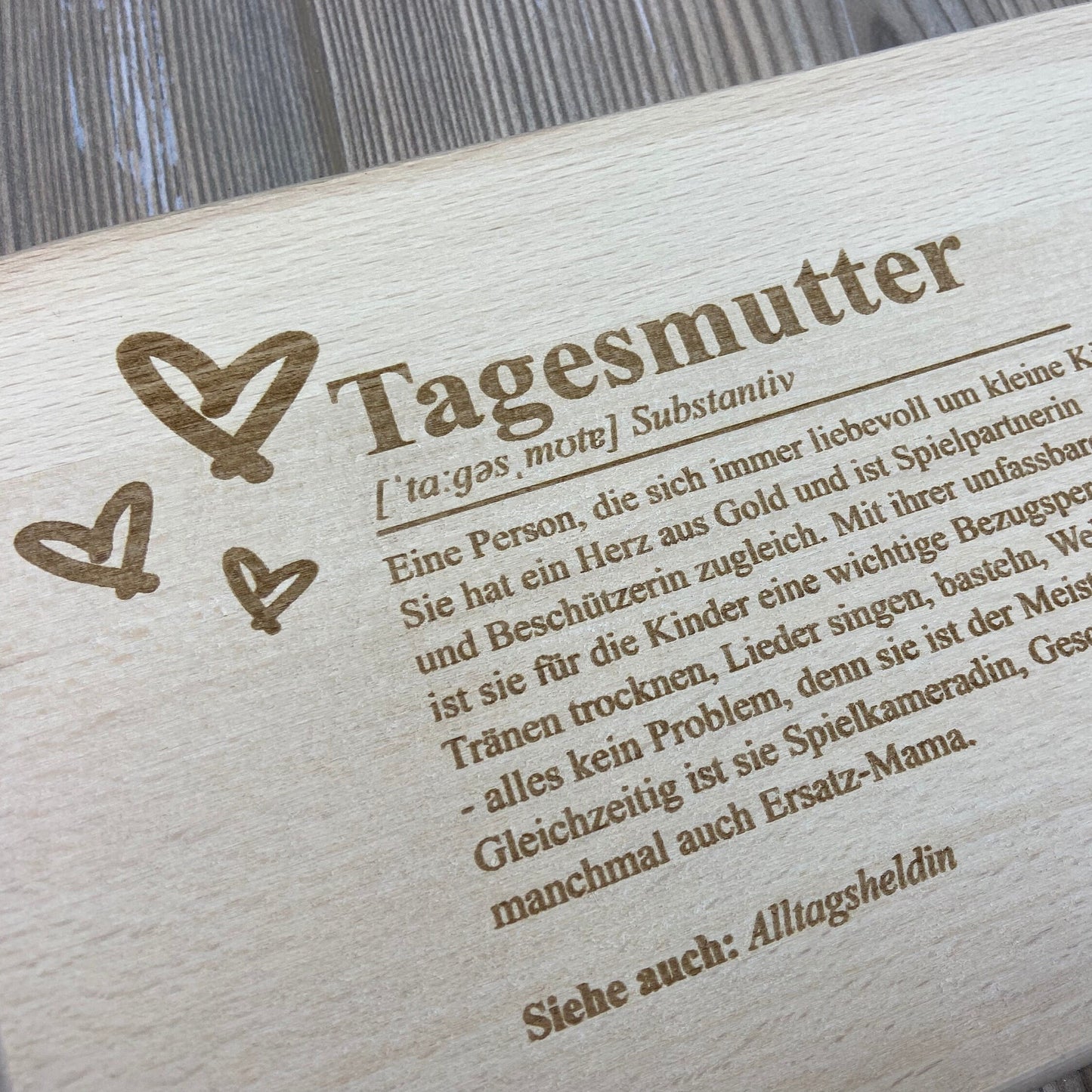 Brettchen Definition "Tagesmutter/Tagesvater" - Deisterwerke