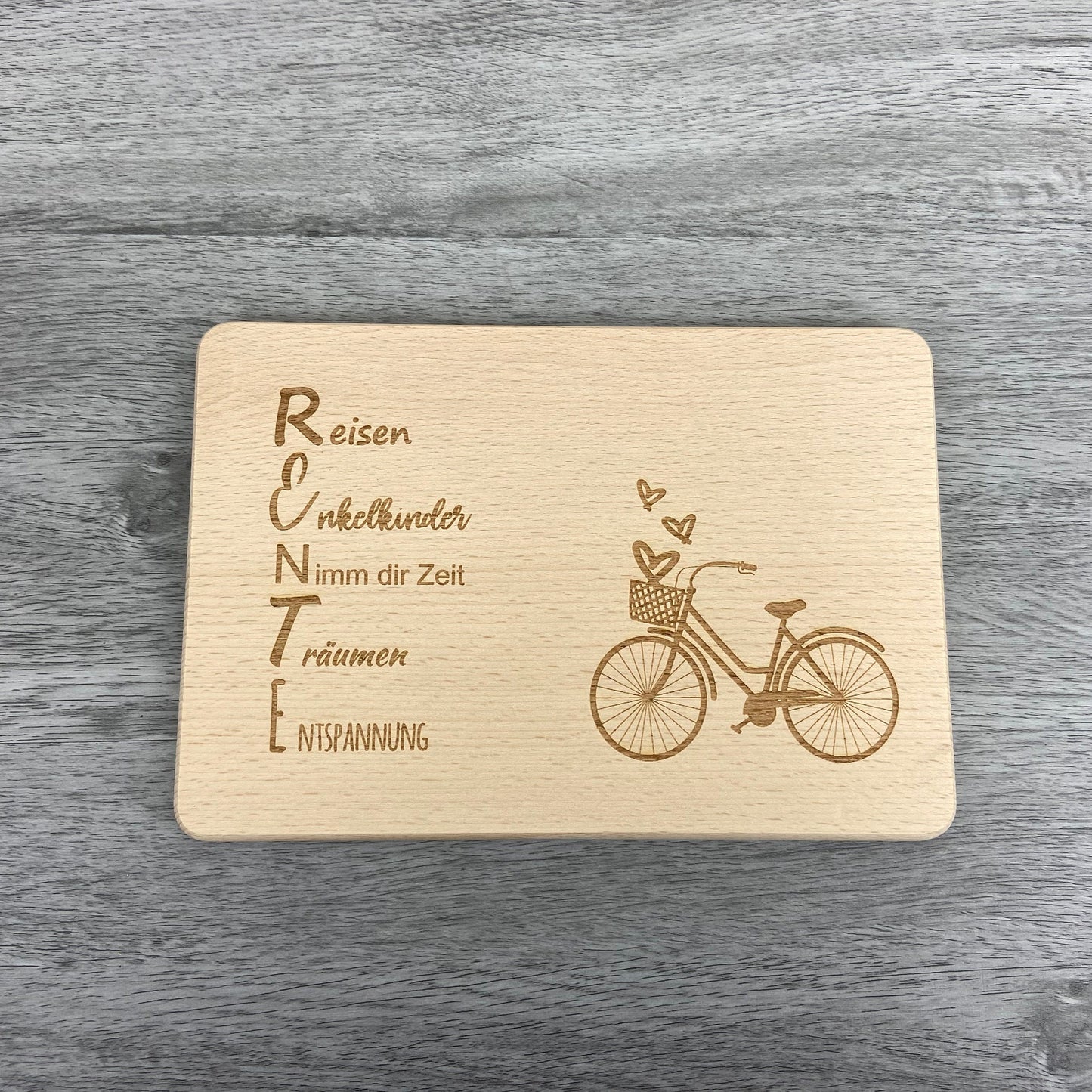 Brettchen zur Rente - Geschenk zur Rente/zum Ruhestand - Deisterwerke