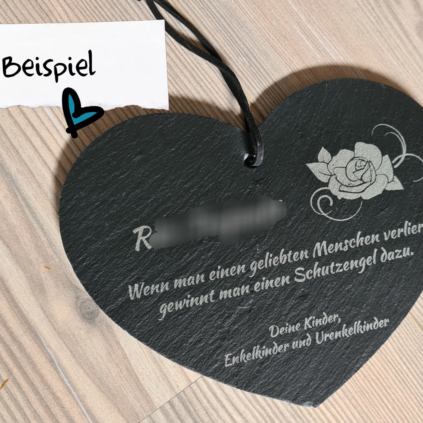 Schieferherz "Wunschdesign" - Wunschtext, Wunschmotiv - Deisterwerke