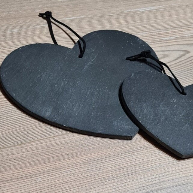 Schieferherz Hochzeit - Design 1 - personalisiert - Deisterwerke