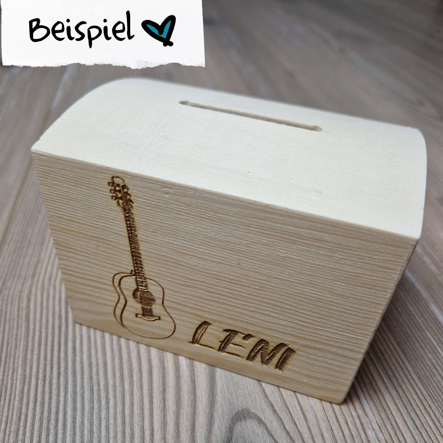 Spardose Truhe "Wunschdesign" - personalisiert mit Wunschmotiv/Name - Deisterwerke