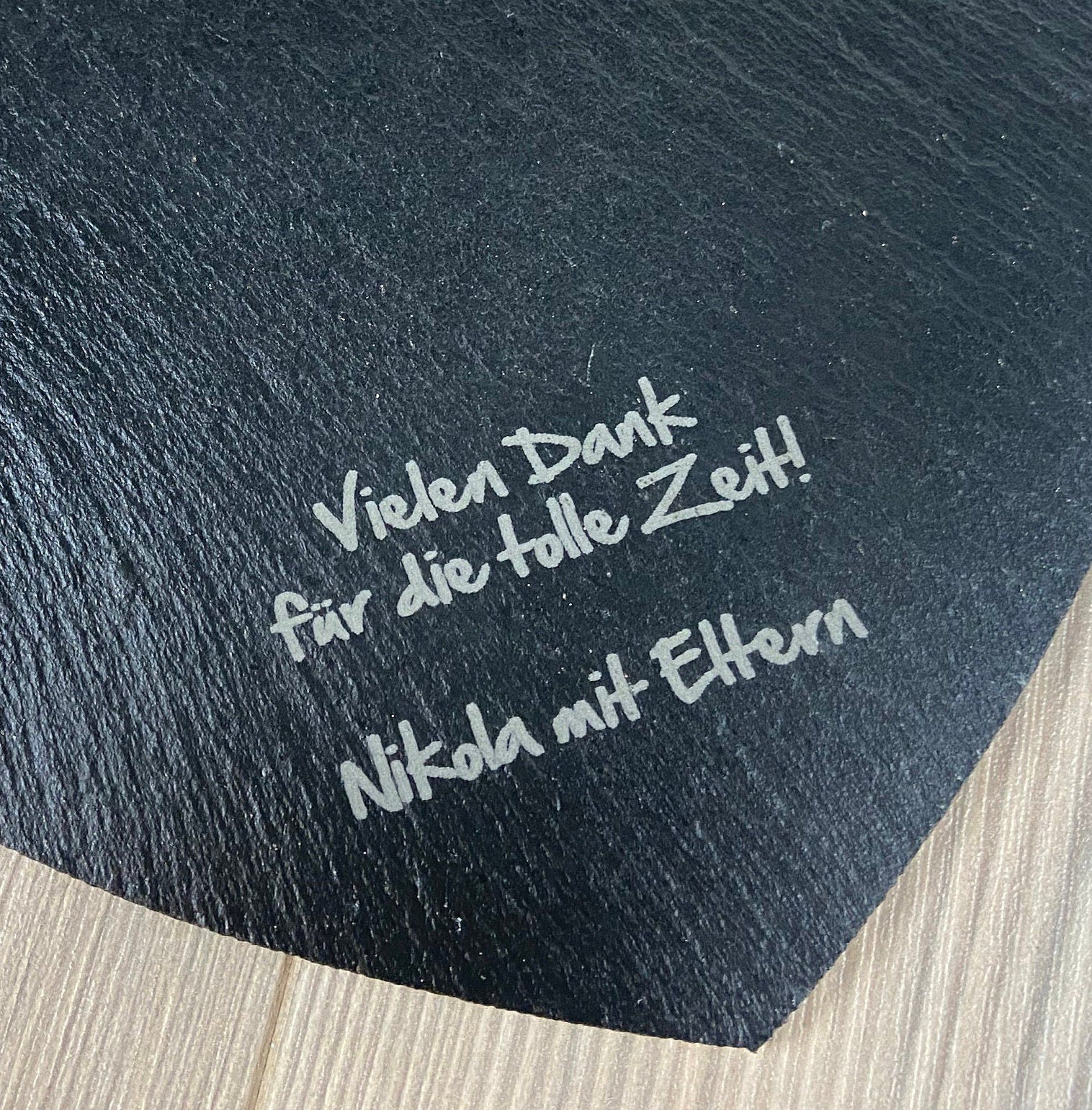 Schieferherz Schule Abschied - Danke sagen, Geschenk Lehrer/Lehrerin, Schule, Abschlusskinder Gemeinschaftsgeschenk - Deisterwerke