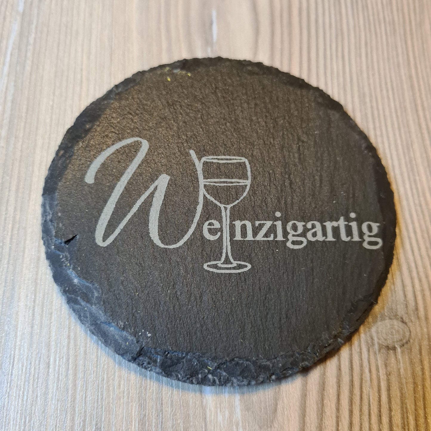 4er Set Schieferuntersetzer zum Thema Wein lustige Sprüche Geschenkidee Präsentkorb Gutschein für Weinprobe Geschenkidee für Weinliebhaber Detail1
