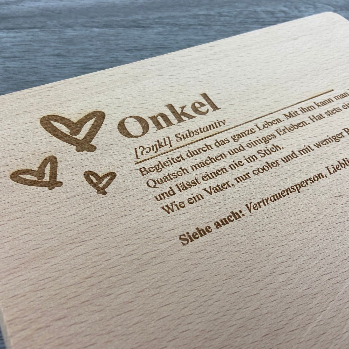 Brettchen Definition "Onkel" - Deisterwerke