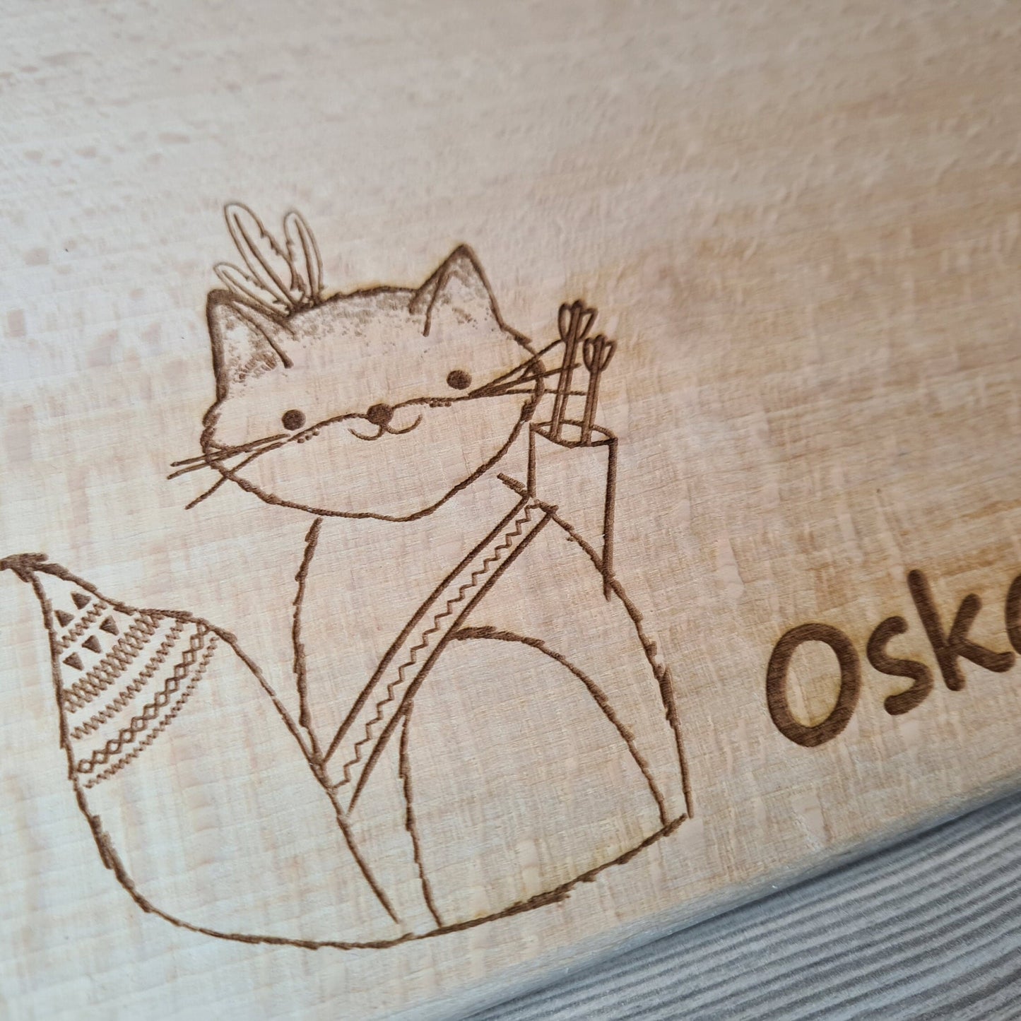 Brettchen "Fuchs" - mit Name personalisiert - Deisterwerke