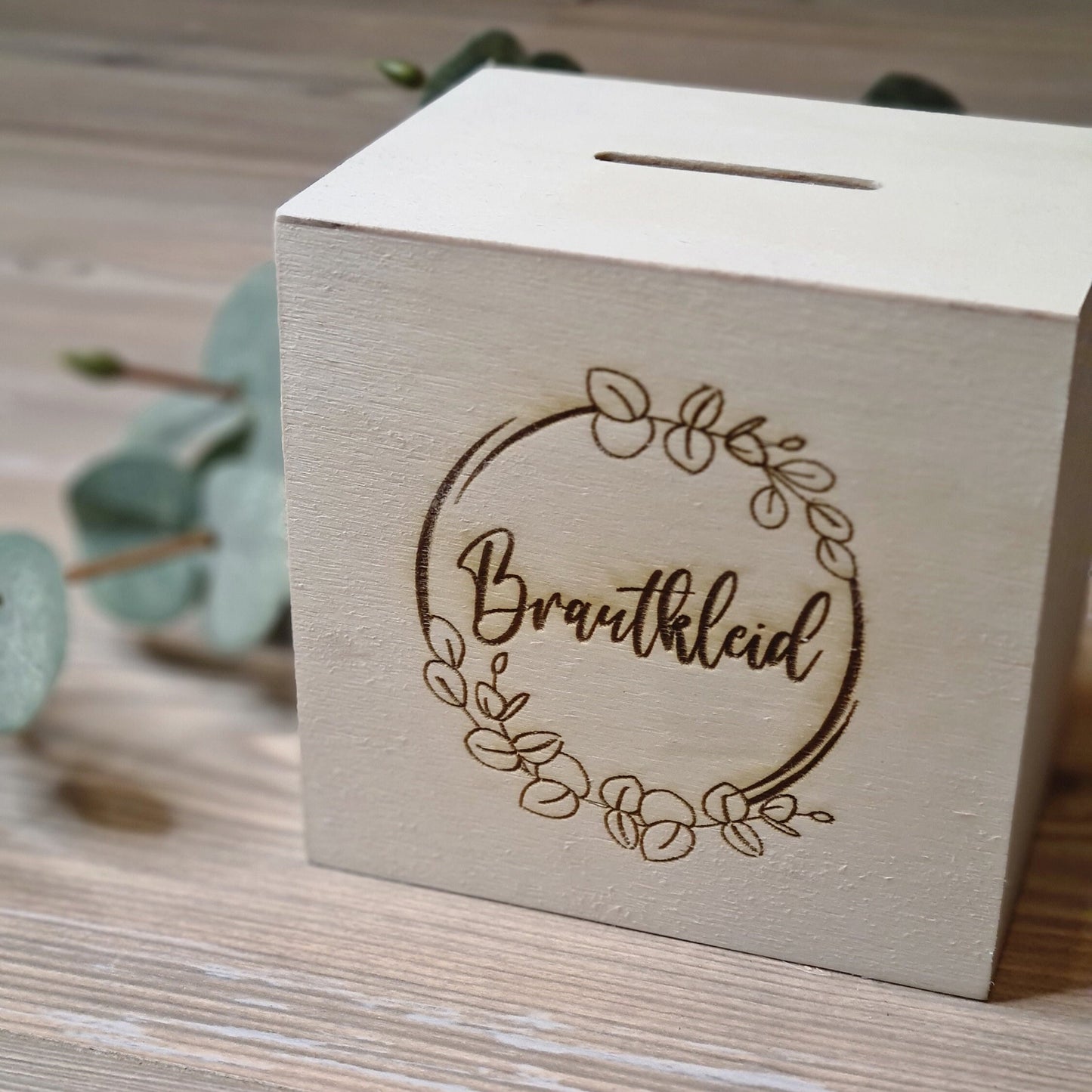 Spardose "Eucalyptus" - mit Name personalisiert - Deisterwerke
