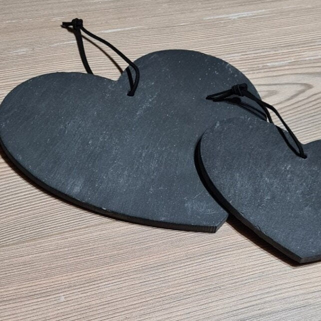 Schieferherz Hochzeit - Design 5 - personalisiert - Deisterwerke