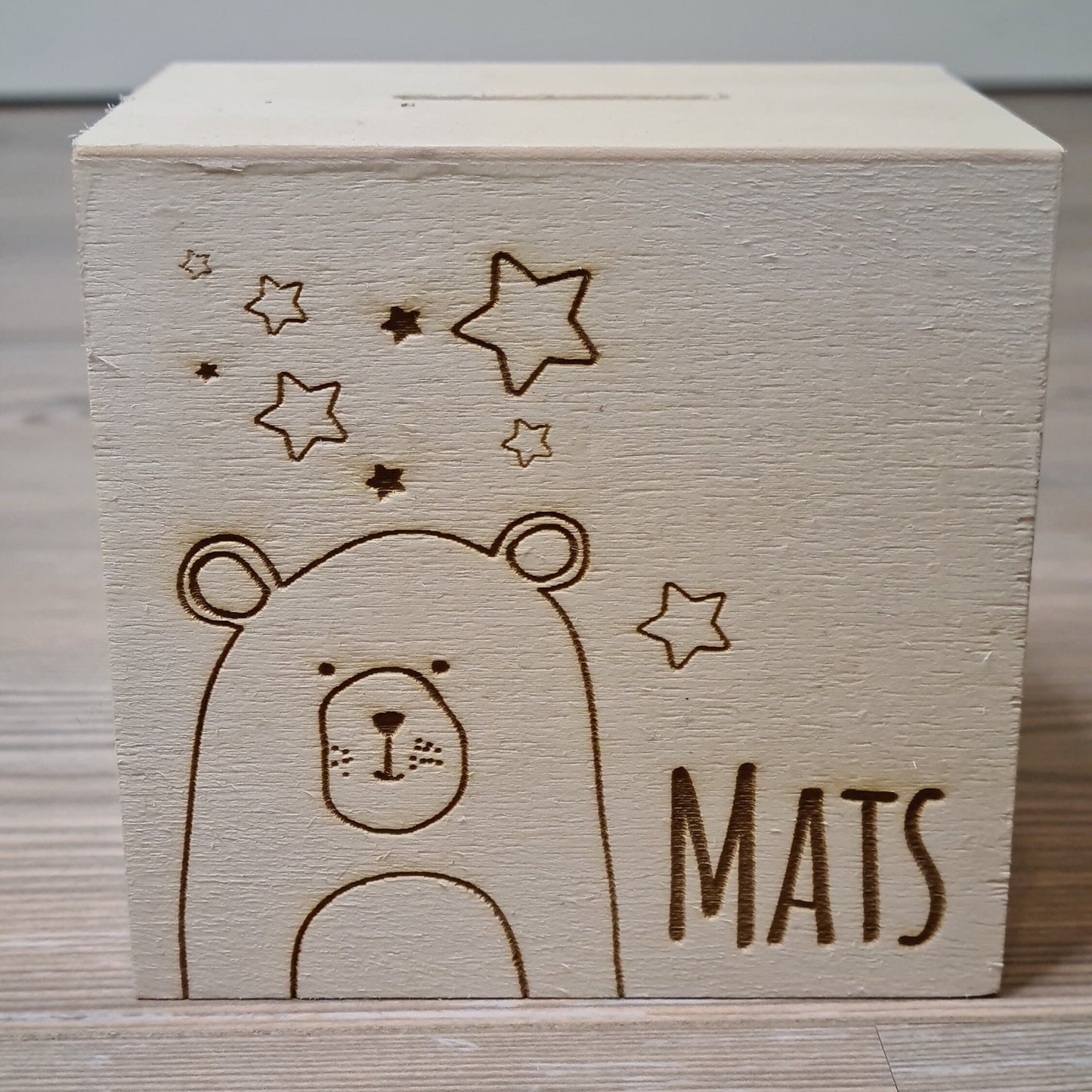 Spardose "Bär" - mit Name personalisiert