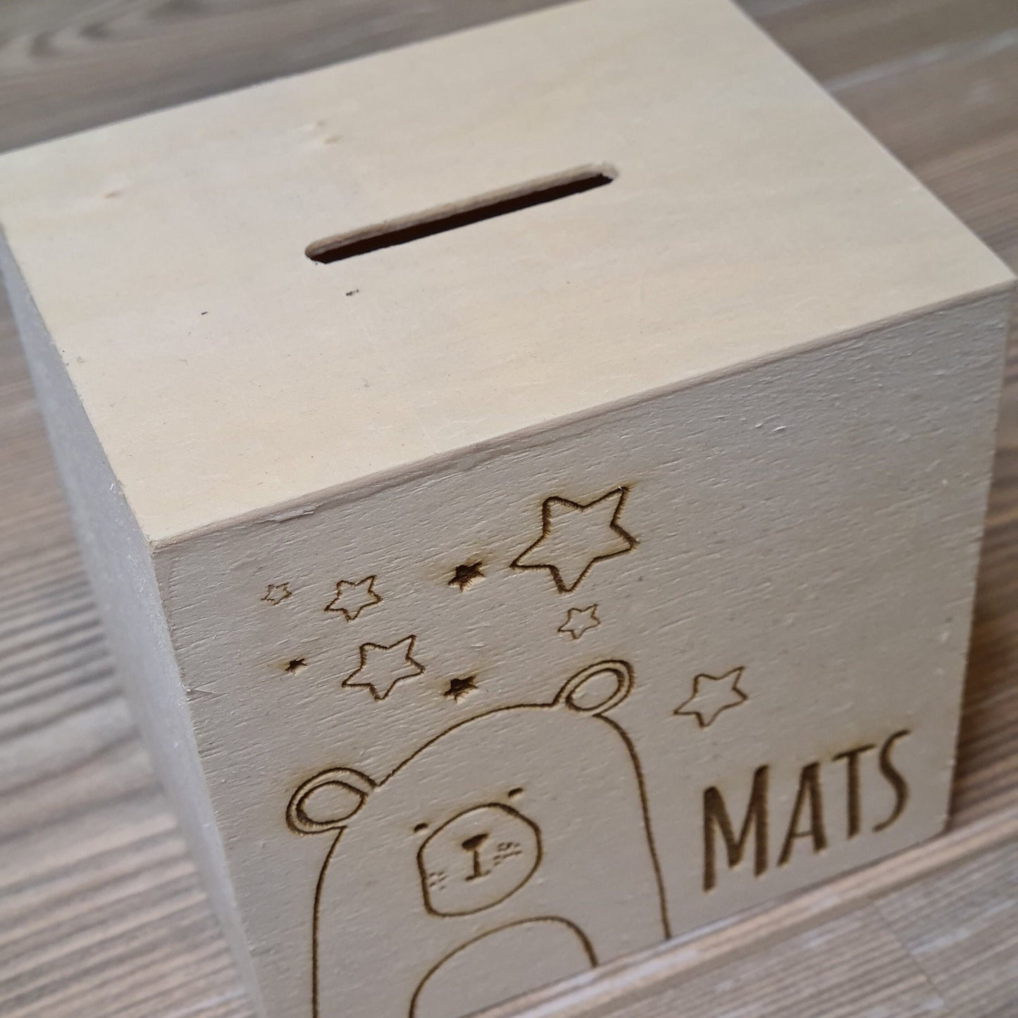 Spardose "Bär" - mit Name personalisiert