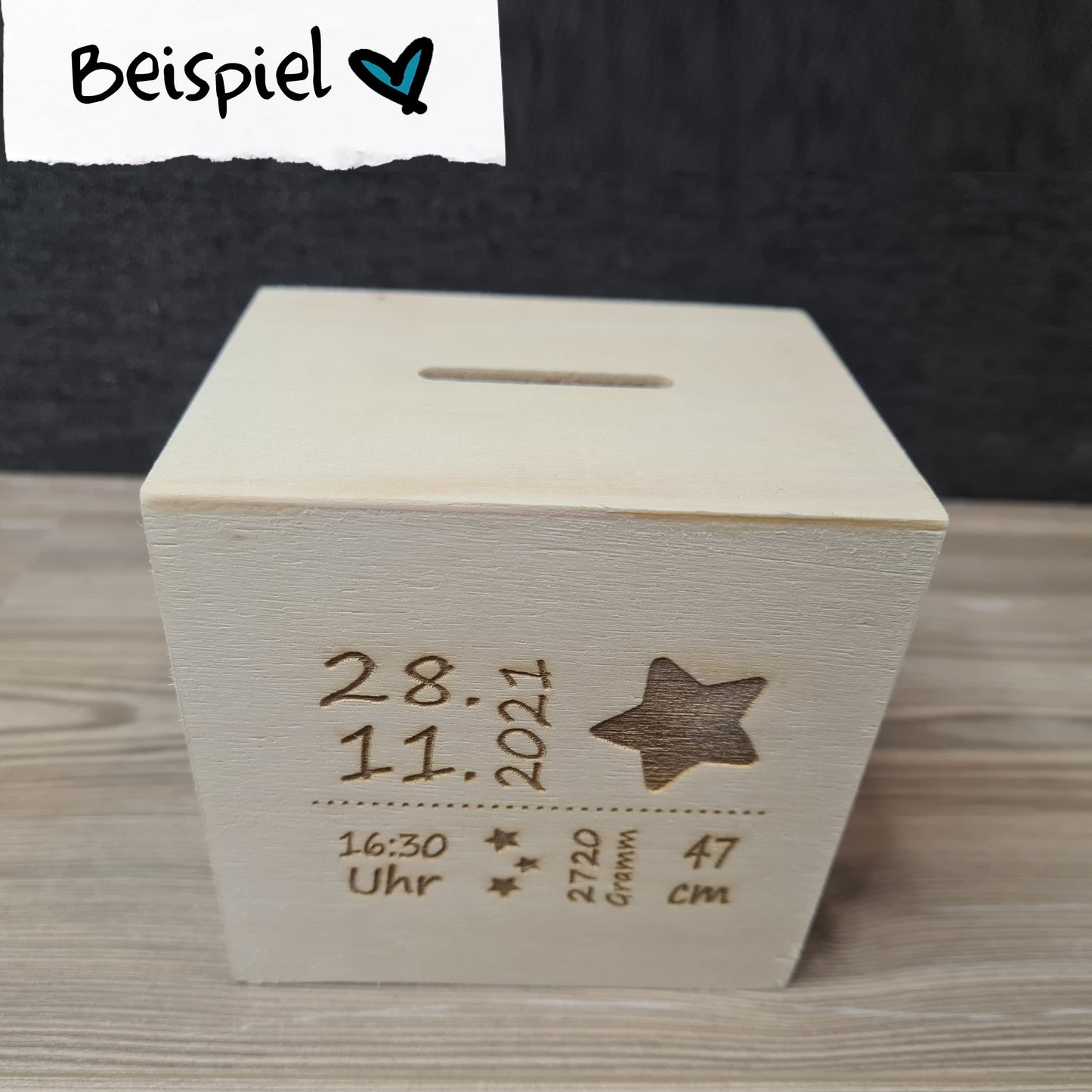 Spardose "Wunschdesign" - personalisiert mit Wunschmotiv/Name - Deisterwerke