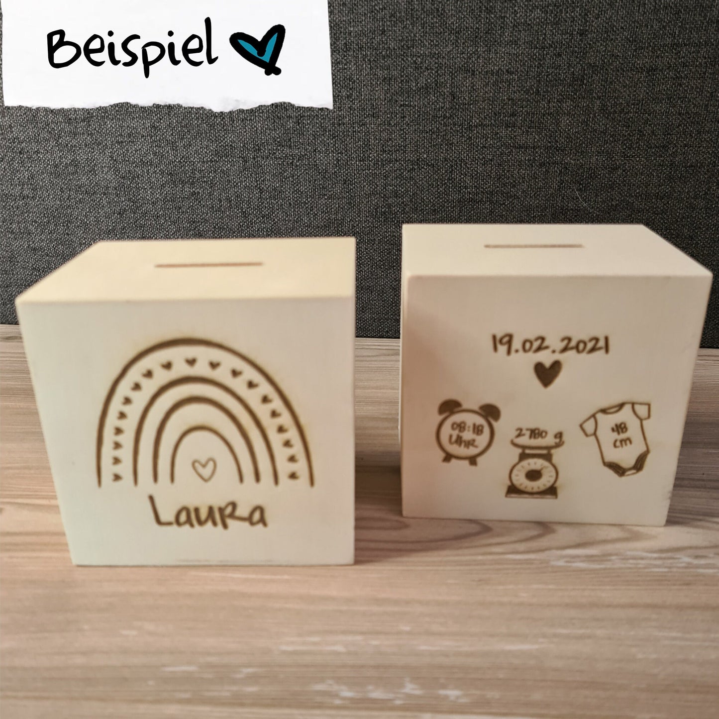 Spardose "Wunschdesign" - personalisiert mit Wunschmotiv/Name - Deisterwerke