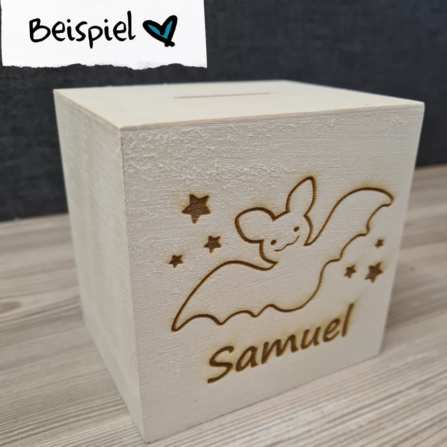 Spardose "Wunschdesign" - personalisiert mit Wunschmotiv/Name - Deisterwerke