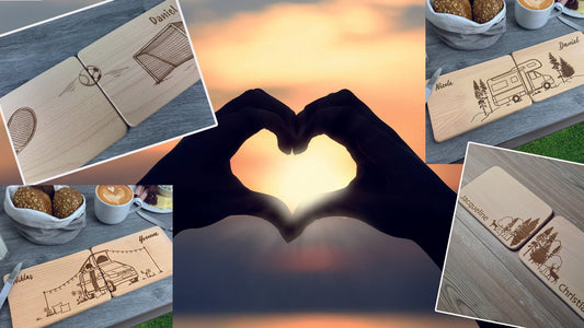 Besonderes Geschenk für Paare - Partnerbrettchen