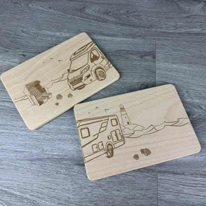 Einzelansicht Partnerbrettchen Wohnmobil am Meer