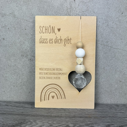 Karte ohne Halter - Schön, dass es dich gibt - Regenbogen