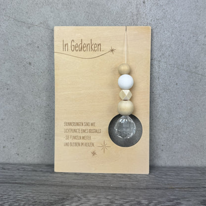 ohne Kartenhalter - Karte Sonnenfänger in Gedenken an einen lieben Menschen - Geschenk für Trauernde, Anteilnahme zeigen