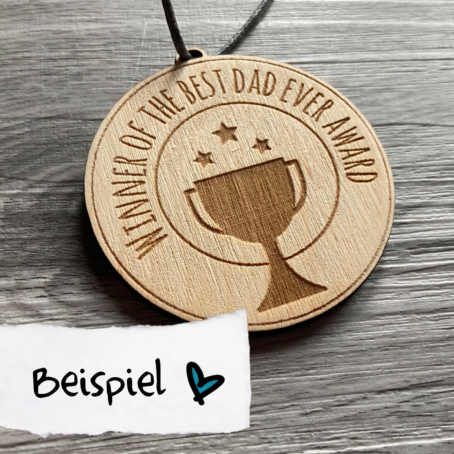 Medaille für den besten Papa, Winner of the best dad ever award, Geschenkidee zum Vatertag zum Muttertag für beste Mama