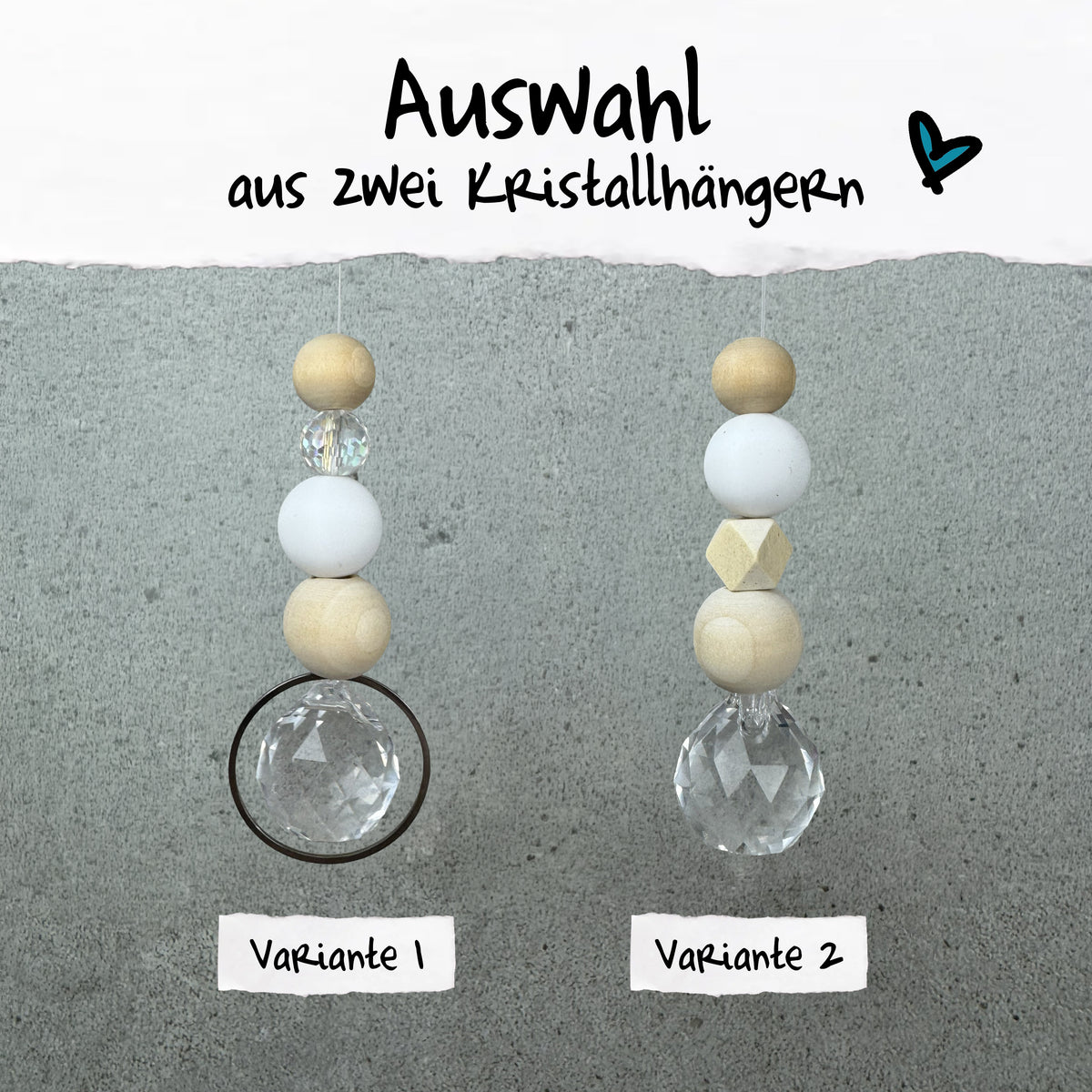 Wähle eine der beiden Kristallvarianten - beide wunderschön - kleine Unterschiede im Design