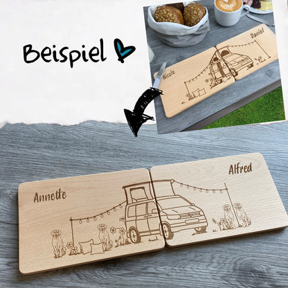 Partnerbrettchen 2er-Set Camping - Abänderung der vorhandenen Motive - Deisterwerke