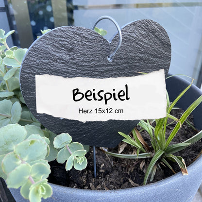 Blumenstecker, Pflanzstecker, Halter - passend für Schieferherzen - Deisterwerke