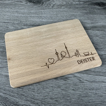 Frühstücksbrettchen "Deister Skyline" - Deisterwerke - individuelle Gravur, Geschenkidee, besonderes Geschenk