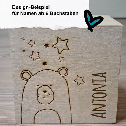 Spardose "Bär" -  mit Name personalisiert - Deisterwerke