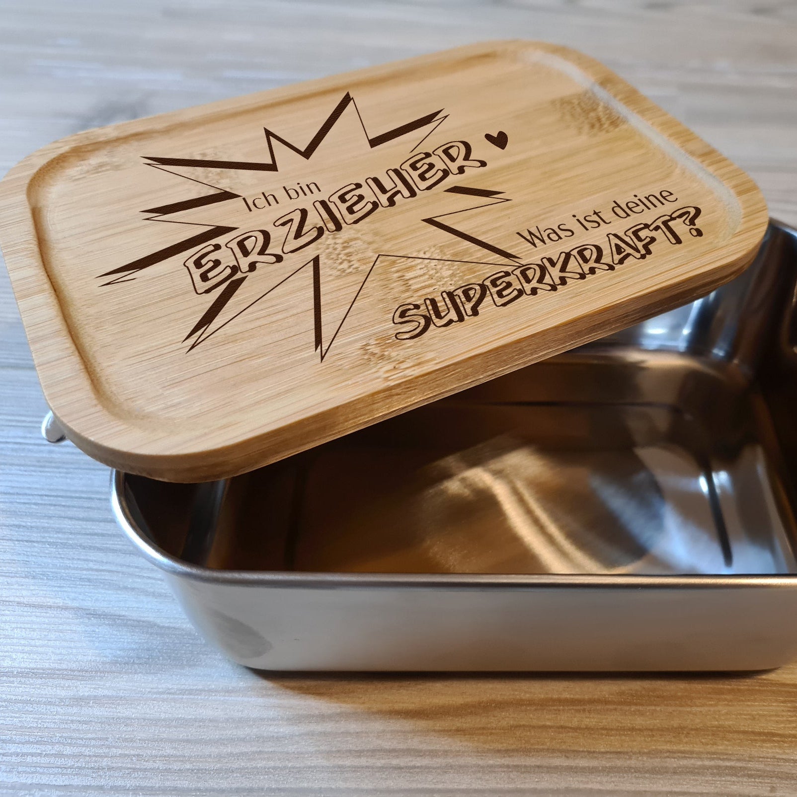 Brotdose Lunchbox Spruch Erzieher "Ich bin Erzieher - was ist deine Superkraft"