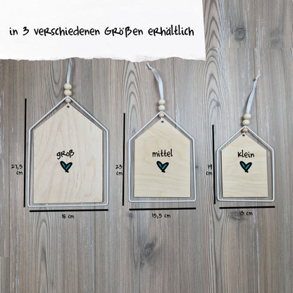 Dekoschild Haus - Home is not a place it is a feeling - Deisterwerke