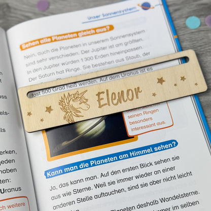 Lesehilfe personalisiert - Einhorn, Weltall - Deisterwerke
