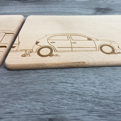 Partnerbrettchen 2er-Set Camper Wohnwagen - für echte Campingfans - personalisiert mit Namen - Deisterwerke