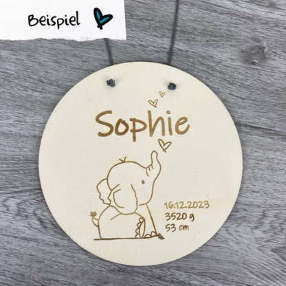 Holzschild Wunschdesign, D: 20 cm - Wunschtext, Wunschmotiv - Deisterwerke