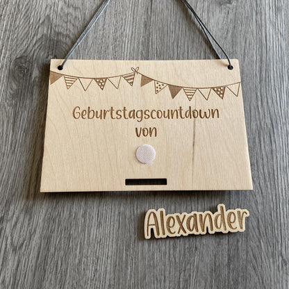 Geburtstagscountdown, Countdown "Bald ist..." - Weihnachten, Ostern, Ferienstart - beidseitig verwendbar - Schilder austauschbar - Deisterwerke