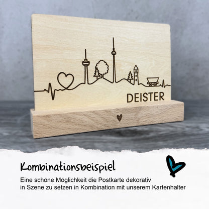 Postkarte "Deister Skyline" - Deisterwerke - individuelle Gravur, Geschenkidee, besonderes Geschenk