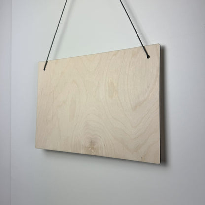 Holzschild Kinderkunstwerk Querformat- Kinderzeichnung im Original graviert - Deisterwerke